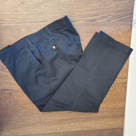 Farah Vtg Elm Chino Trousers Mens 48x32 Black Khaki Stretch Pant NWOT MSRP‎ $199 - Picture 4 of 16